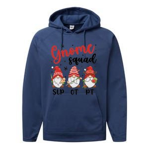 Slp Ot Pt Gnome Squad Christmas Therapist Team Xmas Pajamas Gift Performance Fleece Hoodie