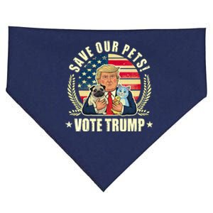 Save Our Pets Vote For Trump 2024 Trump Vance 2024 Election USA-Made Doggie Bandana