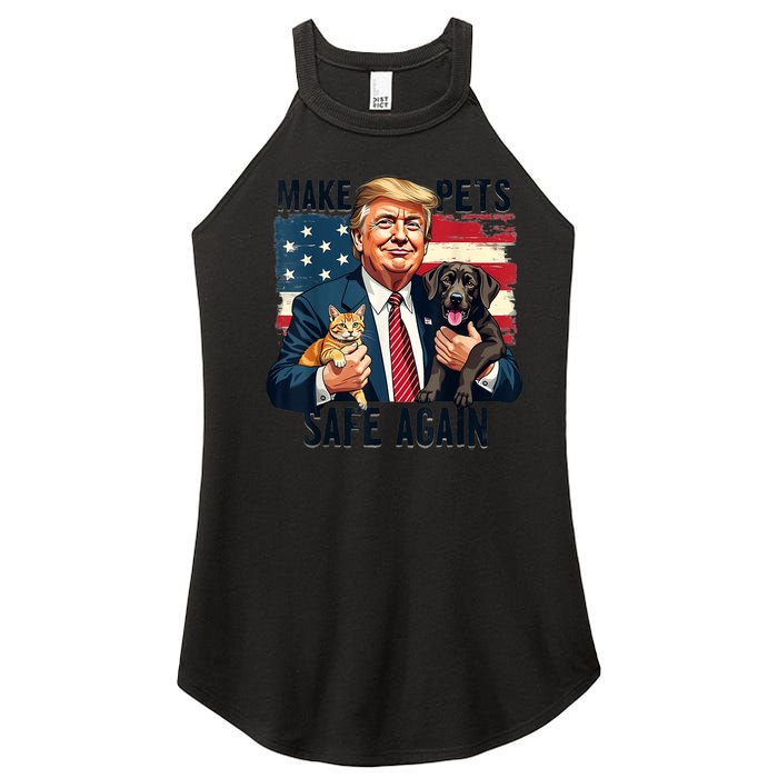 Save Our Pets Vote Trump Funny Trump Make Pets Safe Again Gift Women's Perfect Tri Rocker Tank