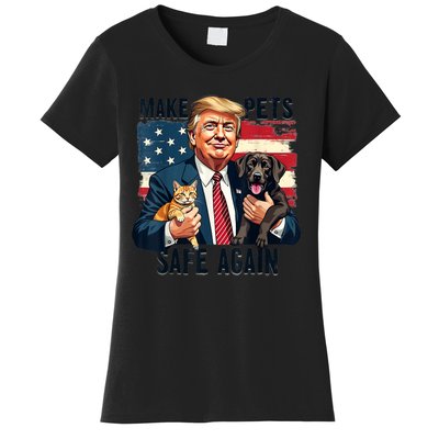 Save Our Pets Vote Trump Funny Trump Make Pets Safe Again Gift Women's T-Shirt