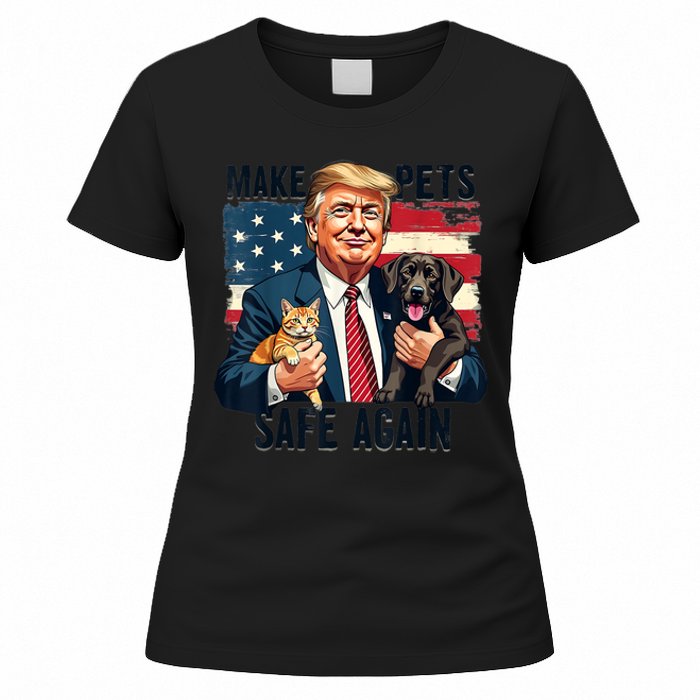 Save Our Pets Vote Trump Funny Trump Make Pets Safe Again Gift Women's T-Shirt