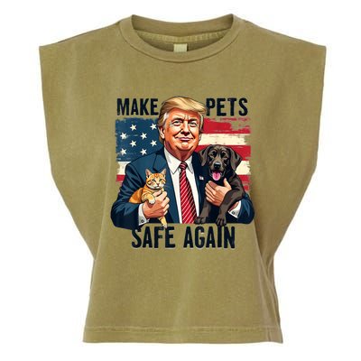 Save Our Pets Vote Trump Funny Trump Make Pets Safe Again Gift Garment-Dyed Women's Muscle Tee