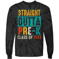 Straight Outta Pre K Preschool Graduation Gifts Tie-Dye Long Sleeve Shirt