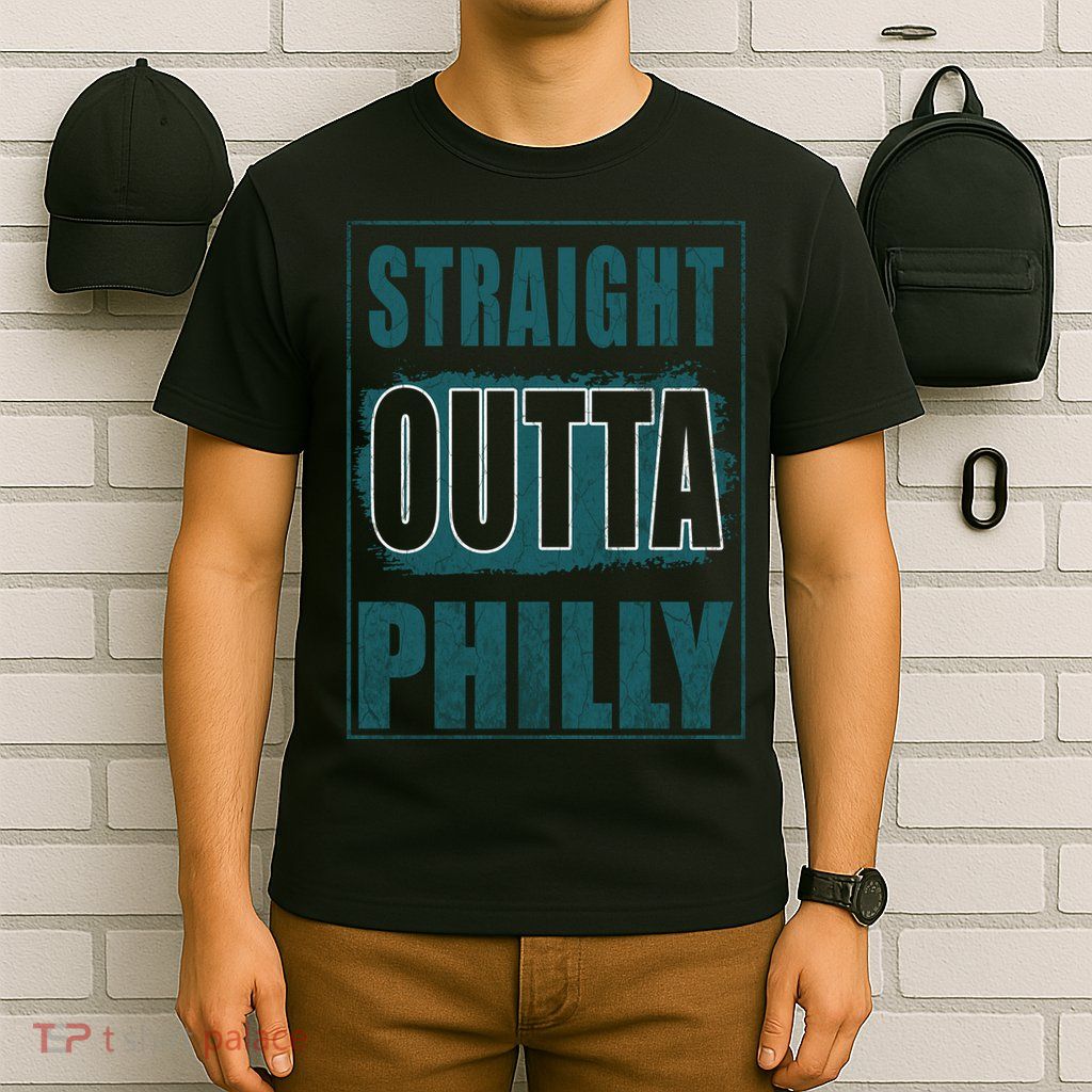 Straight Outta Philly Philadelphia Football Fans T-Shirt