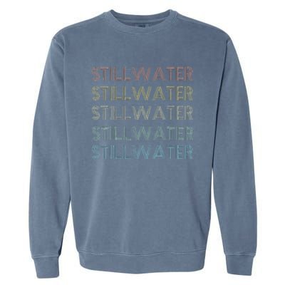 Stillwater Oklahoma Pride Vintage State Ok Retro 70s Garment-Dyed Sweatshirt