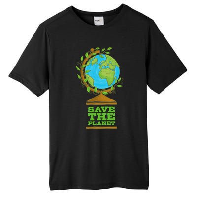 Save Our Planet World Globe Global Climate Change Cool Gift Tall Fusion ChromaSoft Performance T-Shirt