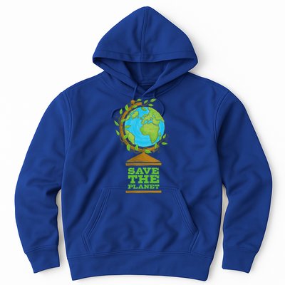 Save Our Planet World Globe Global Climate Change Cool Gift Hoodie