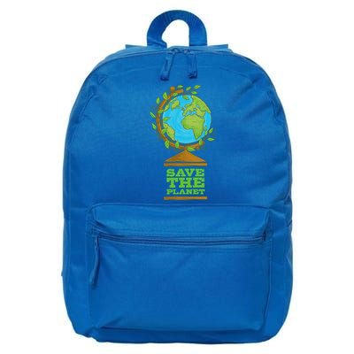 Save Our Planet World Globe Global Climate Change Cool Gift 16 in Basic Backpack