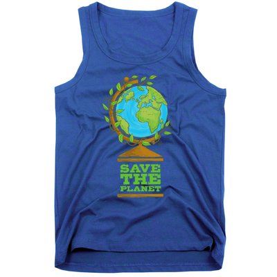 Save Our Planet World Globe Global Climate Change Cool Gift Tank Top