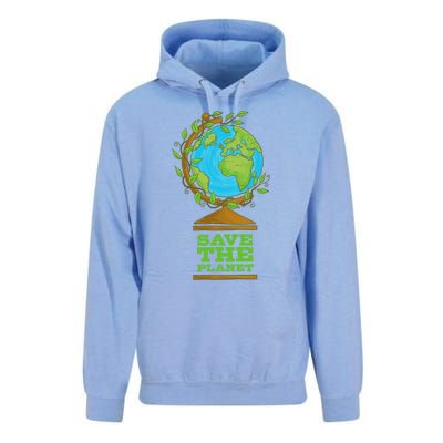 Save Our Planet World Globe Global Climate Change Cool Gift Unisex Surf Hoodie