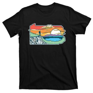 State Of Pennsylvania Nature Illustration Outdoor Graphic T-Shirt