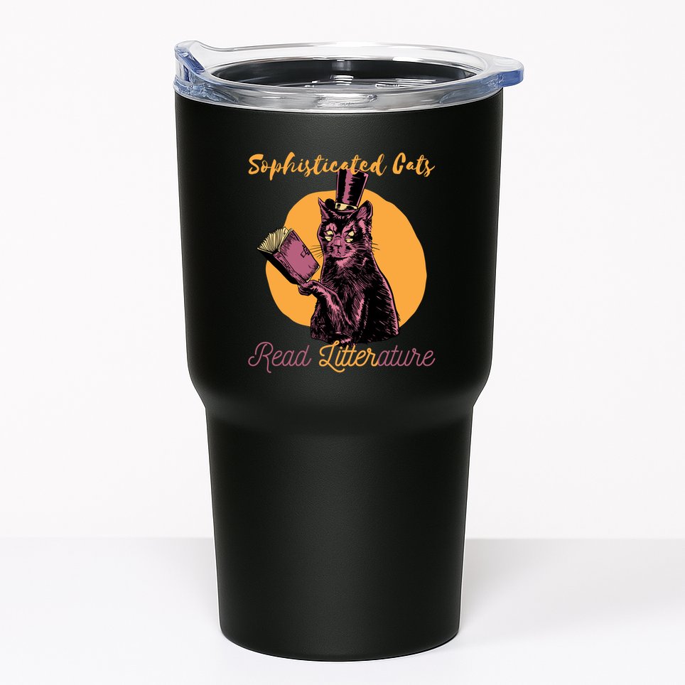 Sophisticated Cats Read Litterature Tumbler