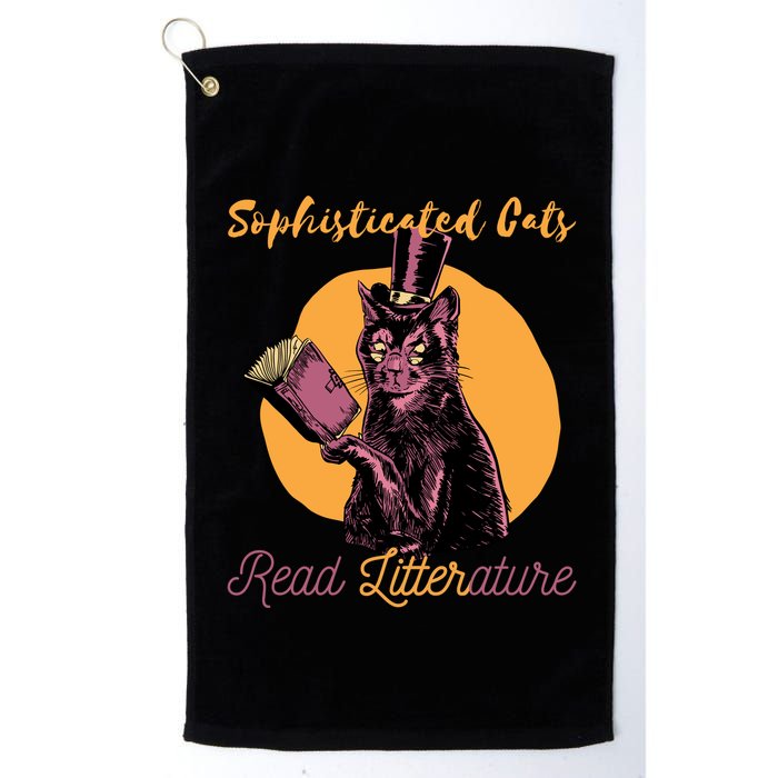 Sophisticated Cats Read Litterature Golf Towel