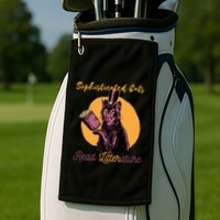 Sophisticated Cats Read Litterature Golf Towel