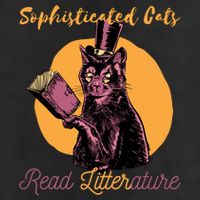 Sophisticated Cats Read Litterature Golf Towel