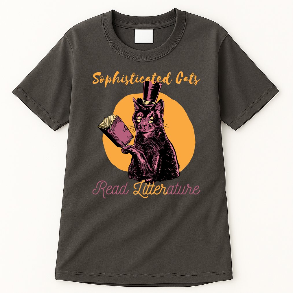 Sophisticated Cats Read Litterature Tall T-Shirt
