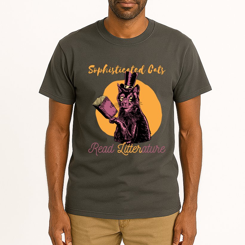 Sophisticated Cats Read Litterature Tall T-Shirt