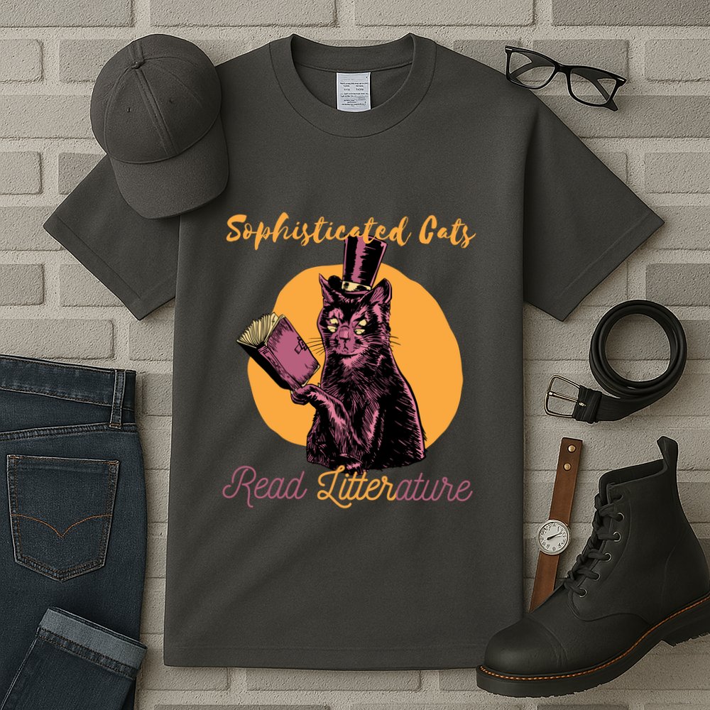 Sophisticated Cats Read Litterature Tall T-Shirt