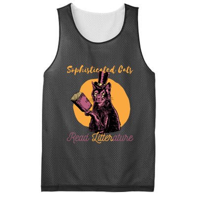 Sophisticated Cats Read Litterature Mesh Reversible Basketball Jersey Tank