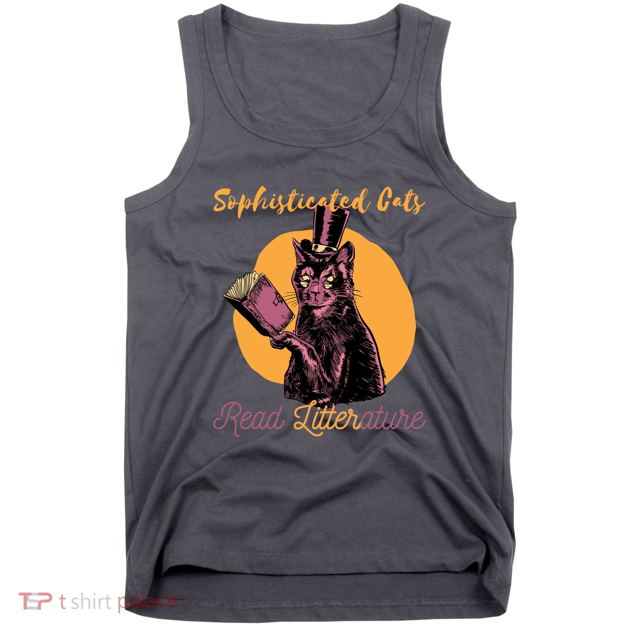 Sophisticated Cats Read Litterature Tank Top