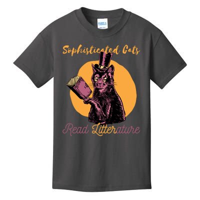 Sophisticated Cats Read Litterature Kids T-Shirt