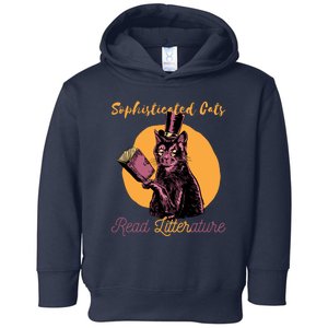 Sophisticated Cats Read Litterature Toddler Hoodie