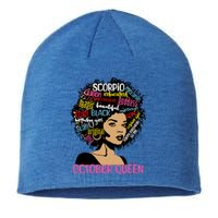 Scorpio October Queen Melanin Afro Black Birthday Great Gift Sustainable Beanie