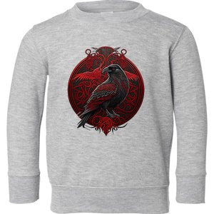 Scandinavian Odin Raven Toddler Sweatshirt