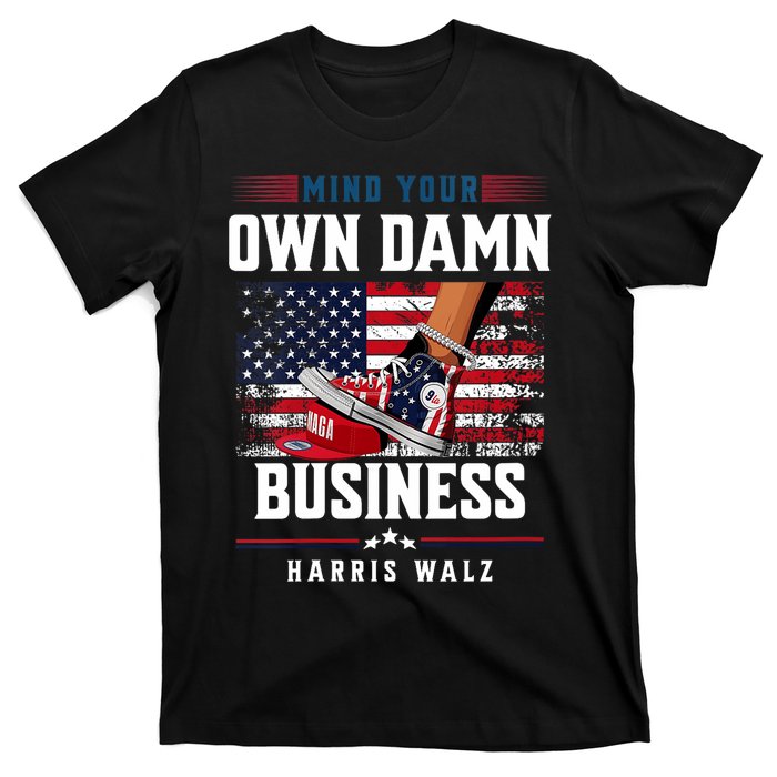 Stepping On Red Hat Mind Your Own Damn Business Harris Waltz T-Shirt