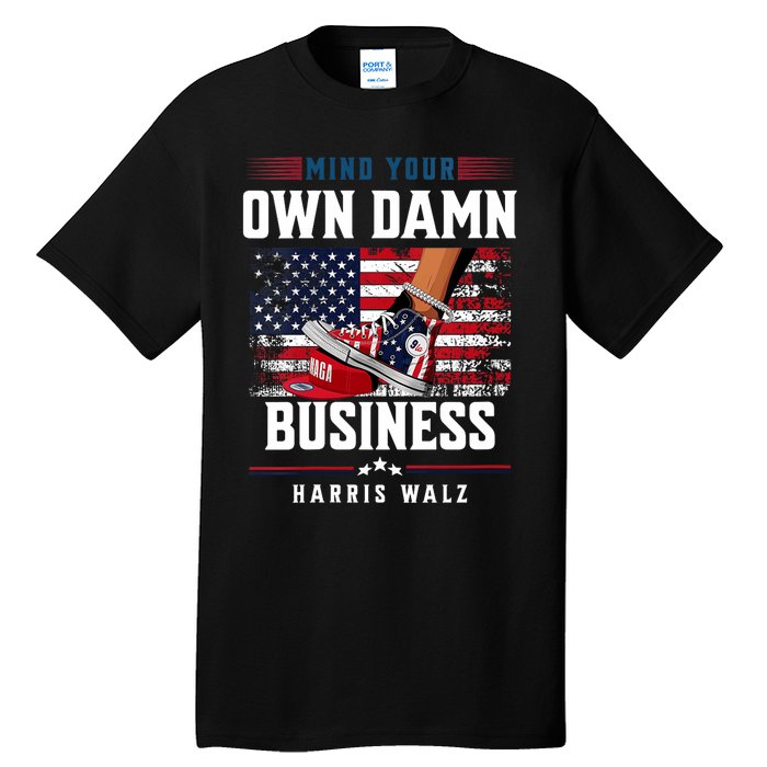 Stepping On Red Hat Mind Your Own Damn Business Harris Waltz Tall T-Shirt