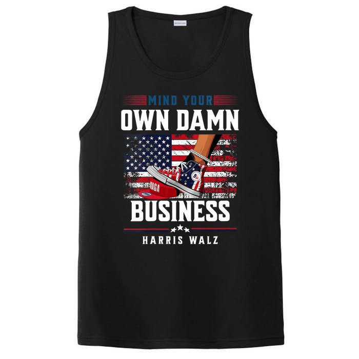 Stepping On Red Hat Mind Your Own Damn Business Harris Waltz PosiCharge Competitor Tank