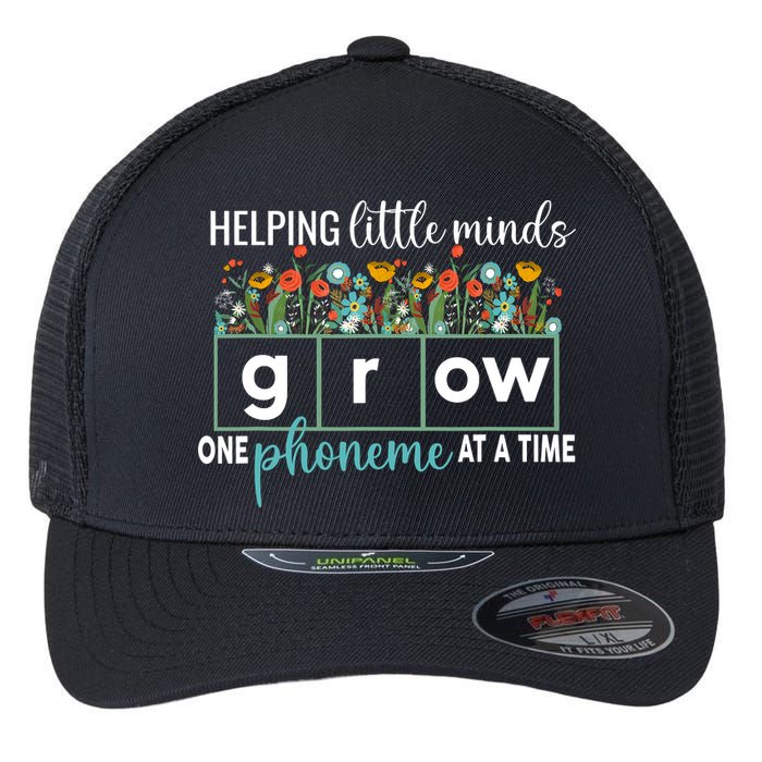 Science Of Reading Helping A Little Minds Grow Phonics Women Flexfit Unipanel Trucker Cap