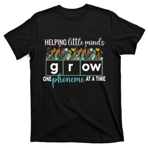 Science Of Reading Helping A Little Minds Grow Phonics Women T-Shirt