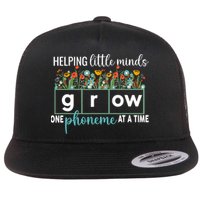 Science Of Reading Helping A Little Minds Grow Phonics Women Flat Bill Trucker Hat