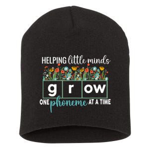 Science Of Reading Helping A Little Minds Grow Phonics Women Short Acrylic Beanie