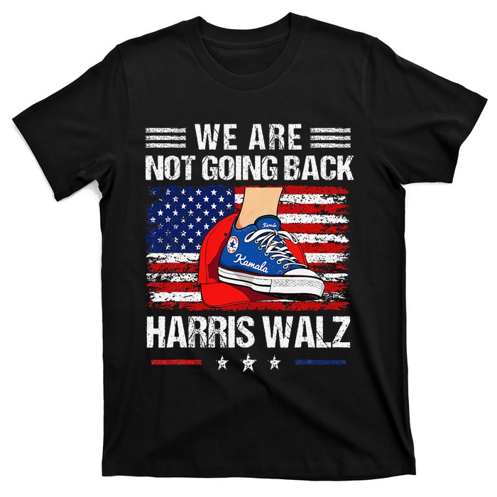 Stepping On Red Hat WeRe Not Going Back Harris Walz T-Shirt