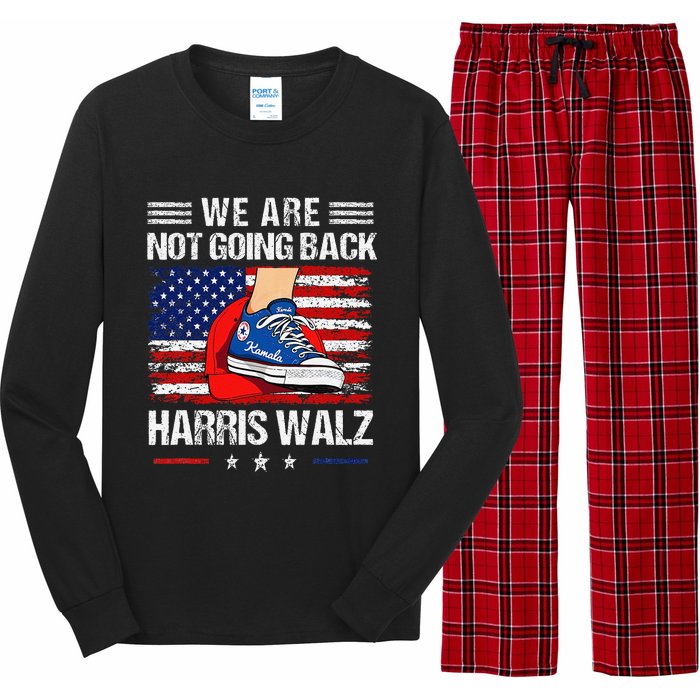 Stepping On Red Hat WeRe Not Going Back Harris Walz Long Sleeve Pajama Set