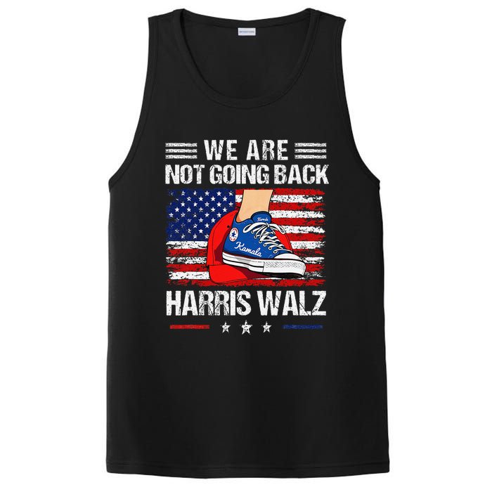 Stepping On Red Hat WeRe Not Going Back Harris Walz PosiCharge Competitor Tank