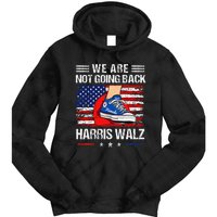 Stepping On Red Hat WeRe Not Going Back Harris Walz Tie Dye Hoodie