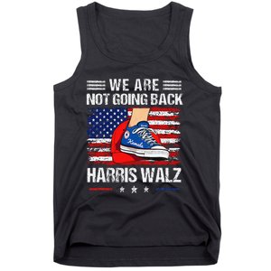 Stepping On Red Hat WeRe Not Going Back Harris Walz Tank Top