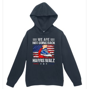 Stepping On Red Hat WeRe Not Going Back Harris Walz Urban Pullover Hoodie