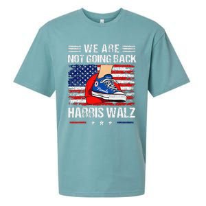 Stepping On Red Hat WeRe Not Going Back Harris Walz Sueded Cloud Jersey T-Shirt