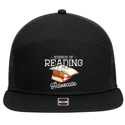 Science Of Reading Advocate Books Literature Book Reader Cool Gift 7 Panel Mesh Trucker Snapback Hat