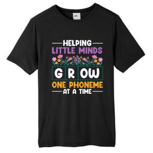 Science Of Reading Helping Little Minds Grow Phonics Meaningful Gift Tall Fusion ChromaSoft Performance T-Shirt