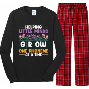 Science Of Reading Helping Little Minds Grow Phonics Meaningful Gift Long Sleeve Pajama Set