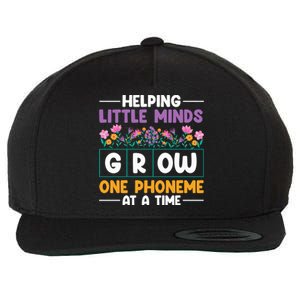 Science Of Reading Helping Little Minds Grow Phonics Meaningful Gift Wool Snapback Cap