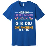 Science Of Reading Helping Little Minds Grow Phonics Meaningful Gift Premium T-Shirt