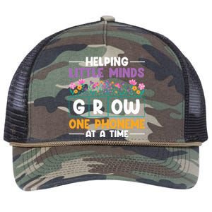 Science Of Reading Helping Little Minds Grow Phonics Meaningful Gift Retro Rope Trucker Hat Cap