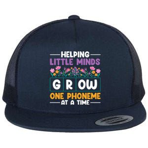 Science Of Reading Helping Little Minds Grow Phonics Meaningful Gift Flat Bill Trucker Hat