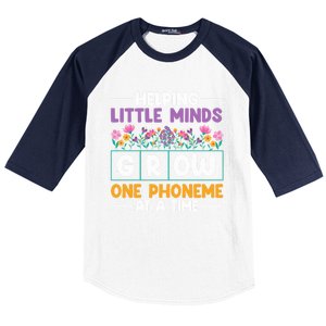 Science Of Reading Helping Little Minds Grow Phonics Meaningful Gift Baseball Sleeve Shirt